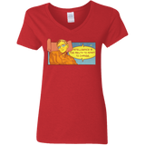T-Shirts Red / S HAWKING intelligance Women's V-Neck T-Shirt