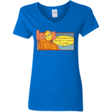 T-Shirts Royal / S HAWKING intelligance Women's V-Neck T-Shirt