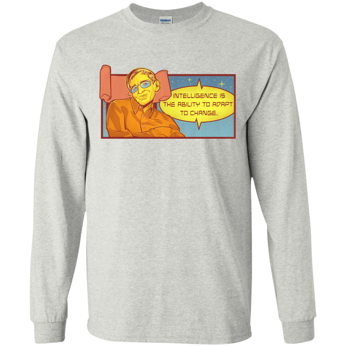 T-Shirts Ash / YS HAWKING intelligance Youth Long Sleeve T-Shirt