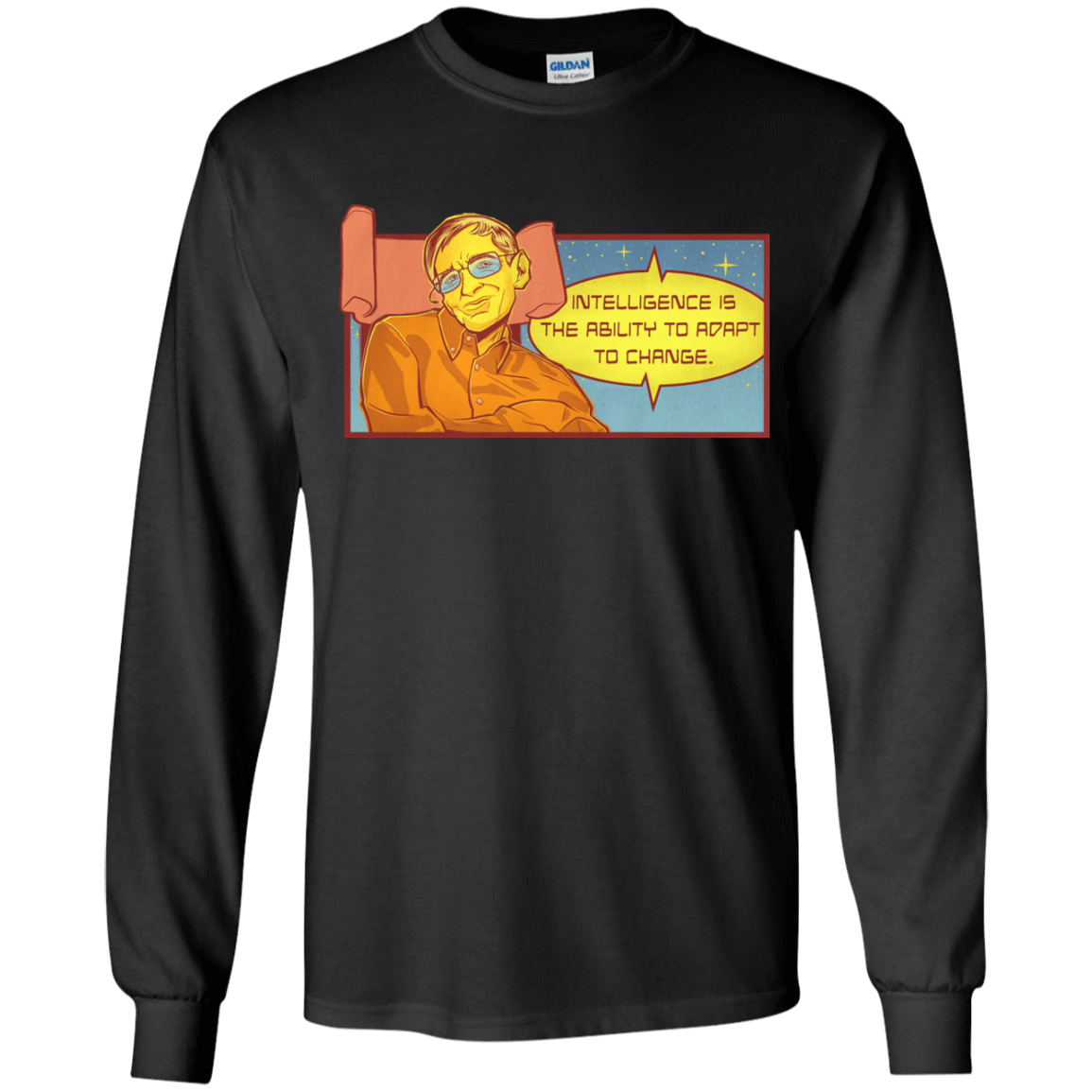 T-Shirts Black / YS HAWKING intelligance Youth Long Sleeve T-Shirt