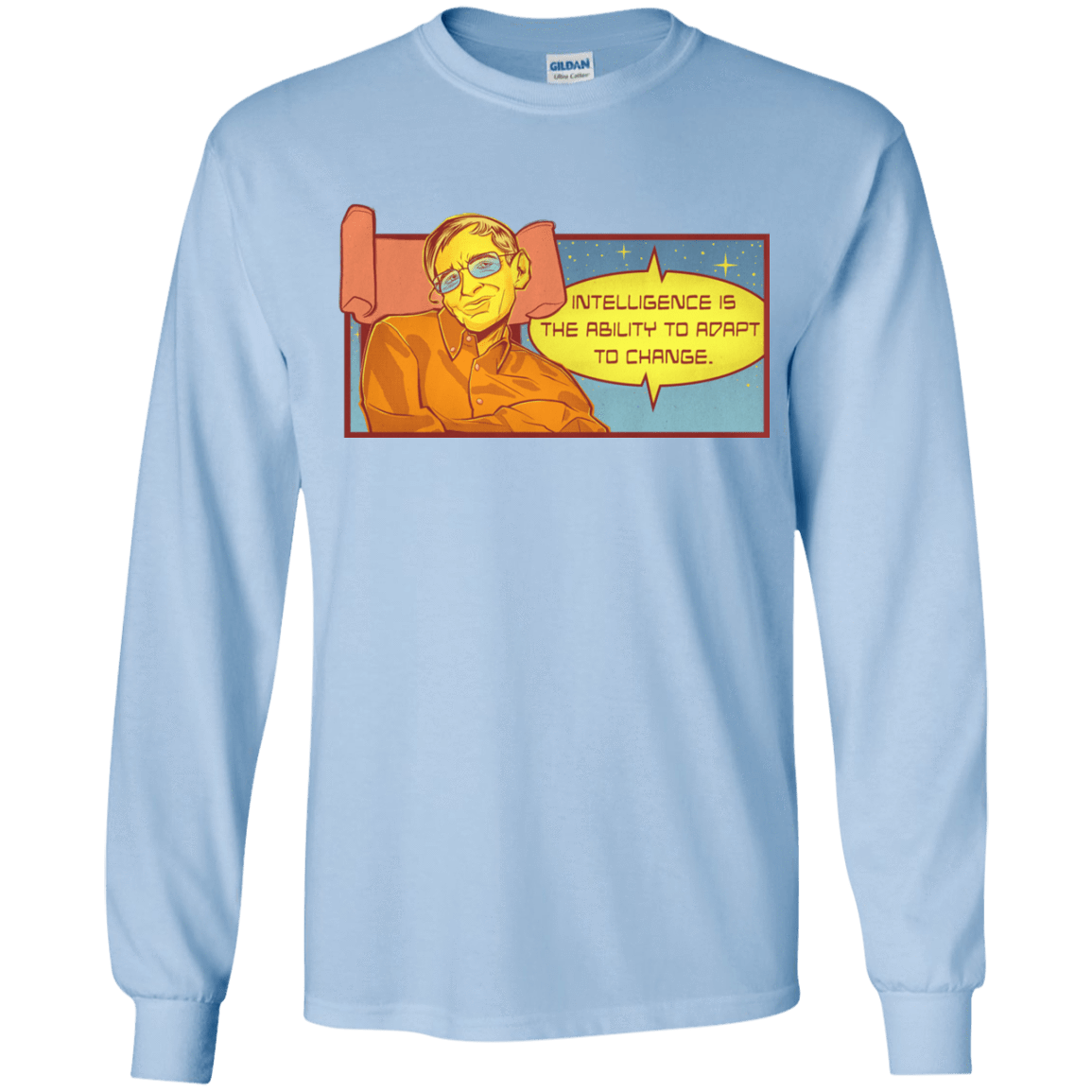 T-Shirts Light Blue / YS HAWKING intelligance Youth Long Sleeve T-Shirt