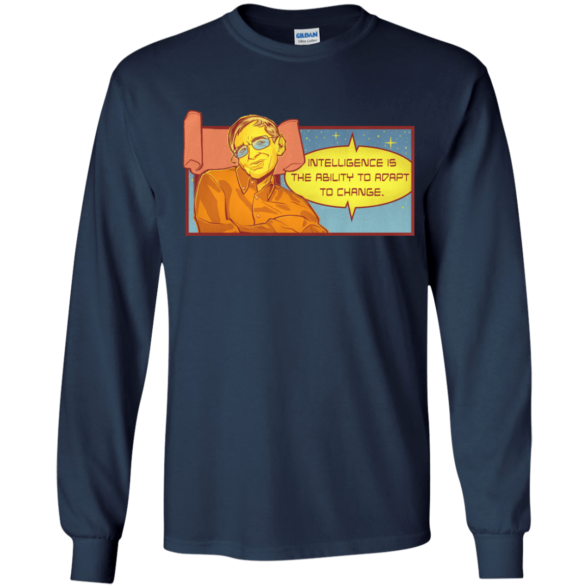 T-Shirts Navy / YS HAWKING intelligance Youth Long Sleeve T-Shirt