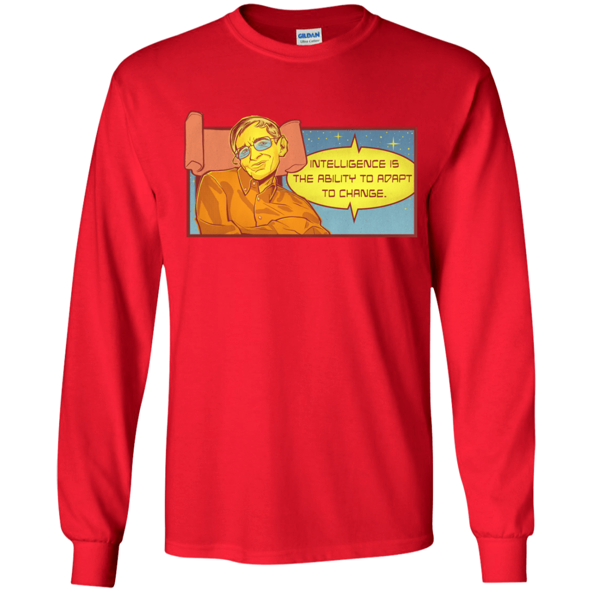 T-Shirts Red / YS HAWKING intelligance Youth Long Sleeve T-Shirt