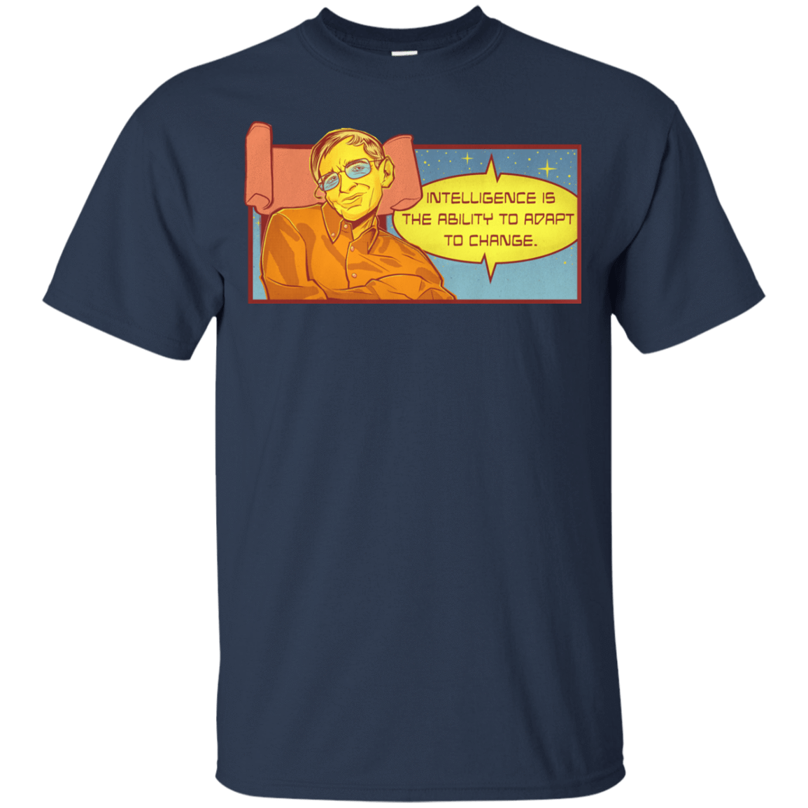 T-Shirts Navy / YXS HAWKING intelligance Youth T-Shirt