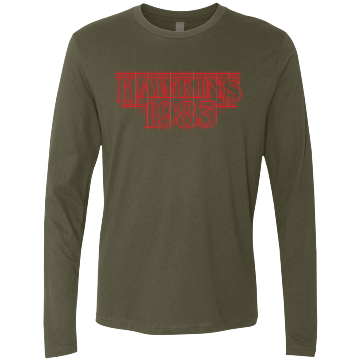 T-Shirts Military Green / Small Hawkins 83 Men's Premium Long Sleeve