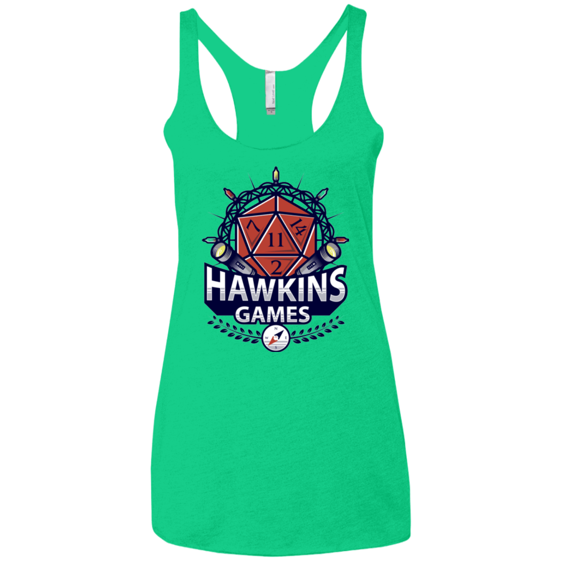 T-Shirts Envy / X-Small Hawkins Games Women's Triblend Racerback Tank