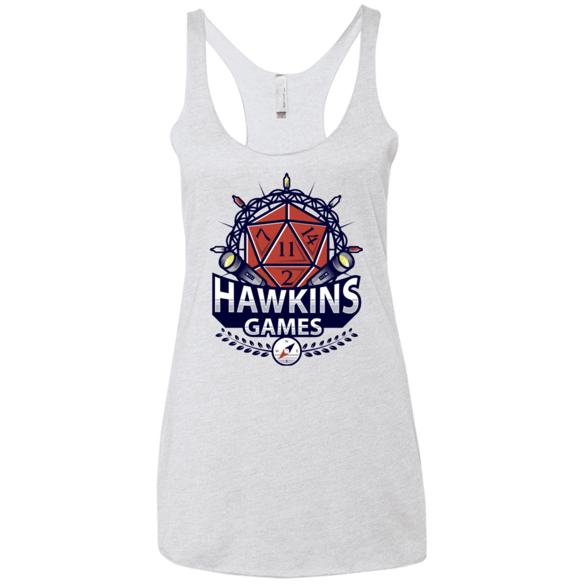 T-Shirts Heather White / X-Small Hawkins Games Women's Triblend Racerback Tank
