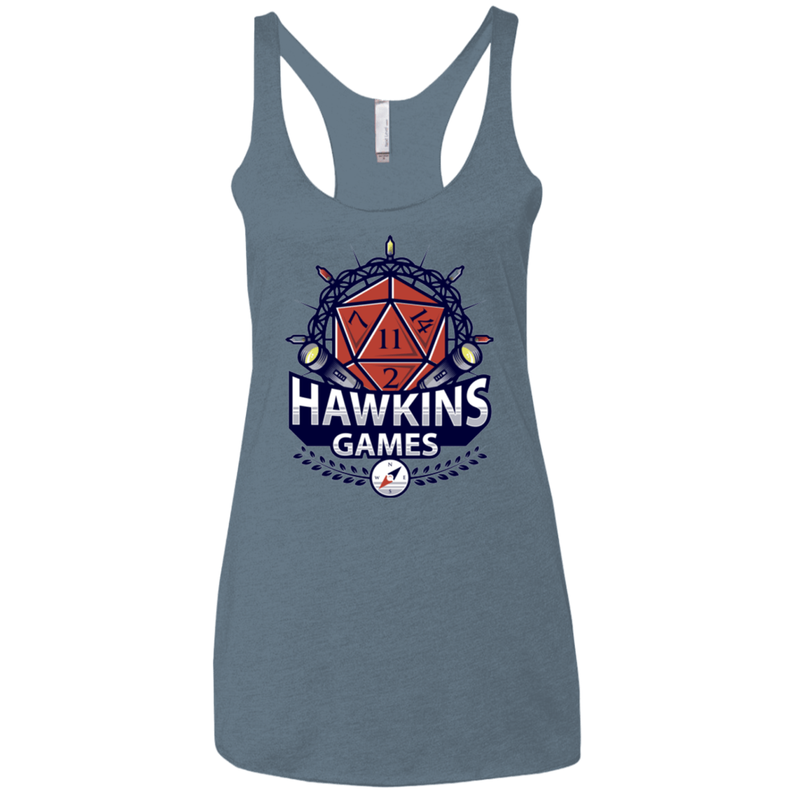 T-Shirts Indigo / X-Small Hawkins Games Women's Triblend Racerback Tank