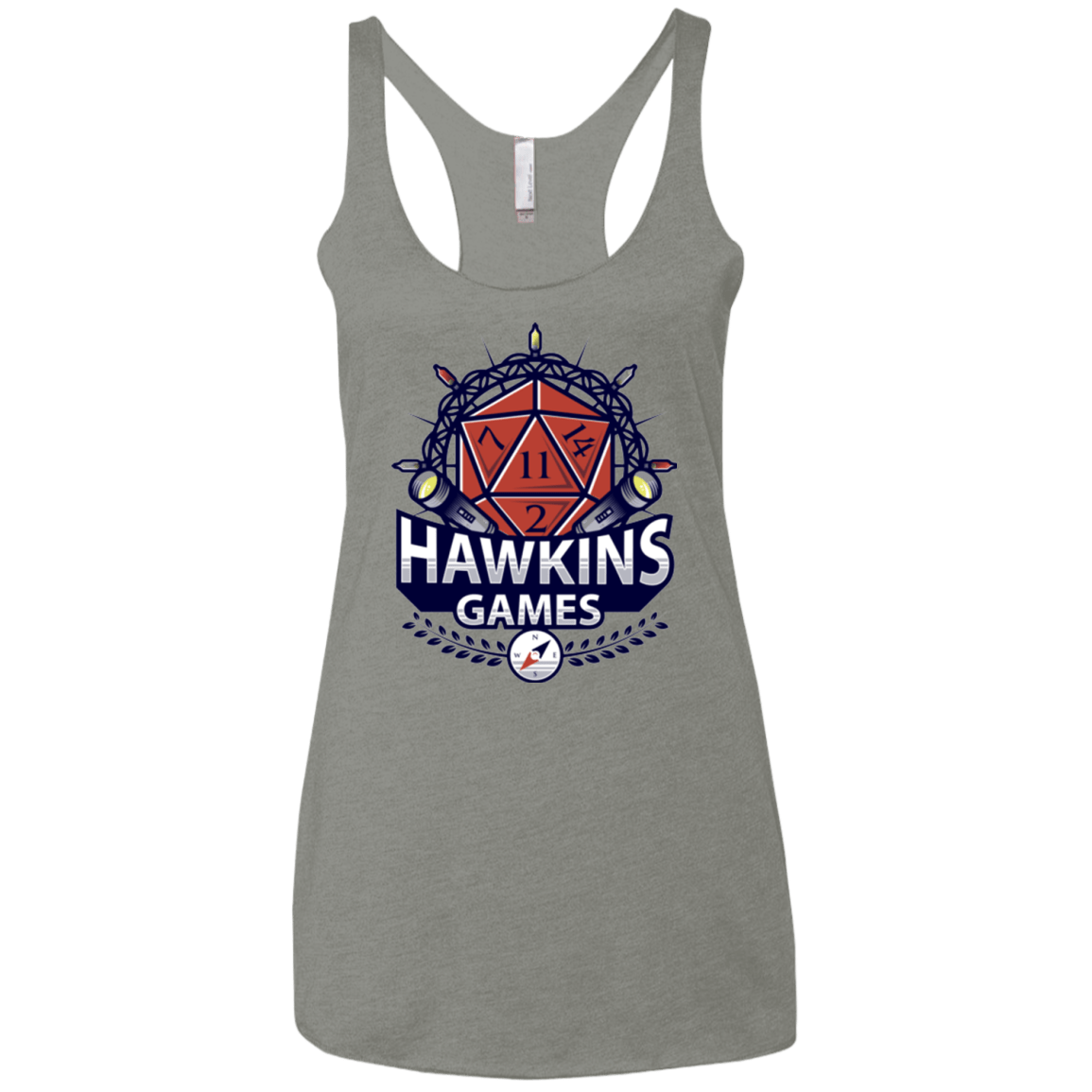 T-Shirts Venetian Grey / X-Small Hawkins Games Women's Triblend Racerback Tank