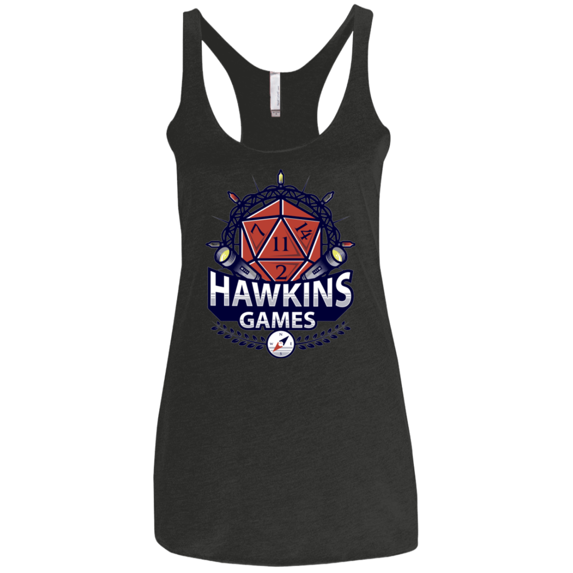 T-Shirts Vintage Black / X-Small Hawkins Games Women's Triblend Racerback Tank