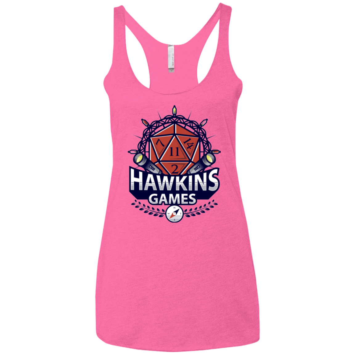 T-Shirts Vintage Pink / X-Small Hawkins Games Women's Triblend Racerback Tank