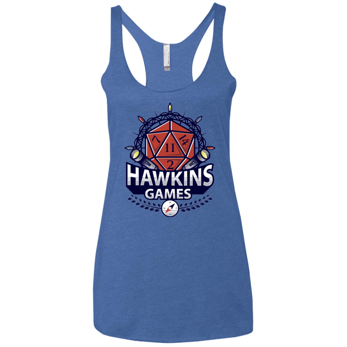 T-Shirts Vintage Royal / X-Small Hawkins Games Women's Triblend Racerback Tank