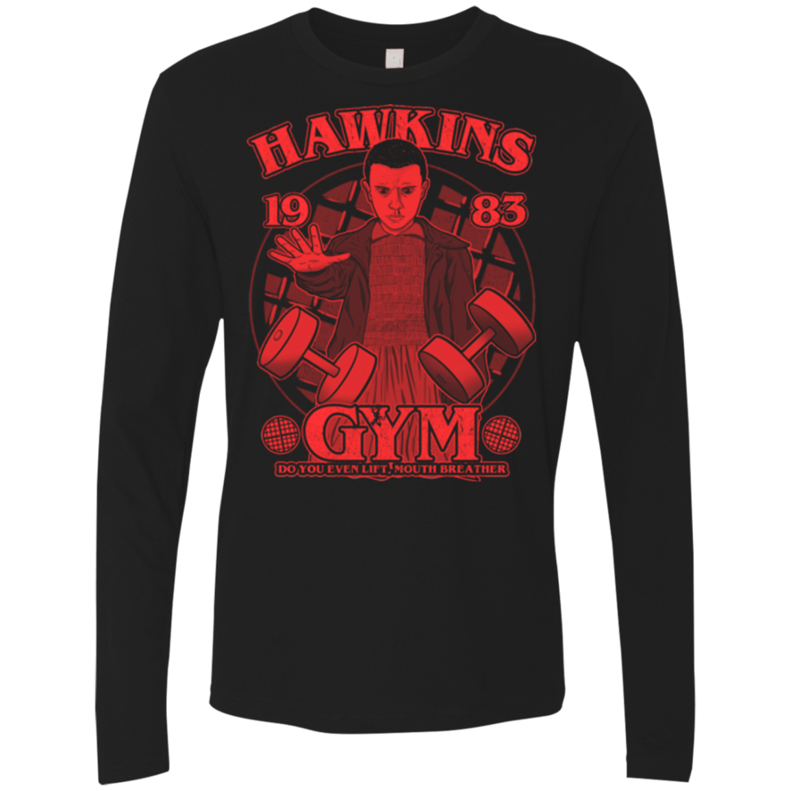 T-Shirts Black / Small Hawkins Gym Men's Premium Long Sleeve