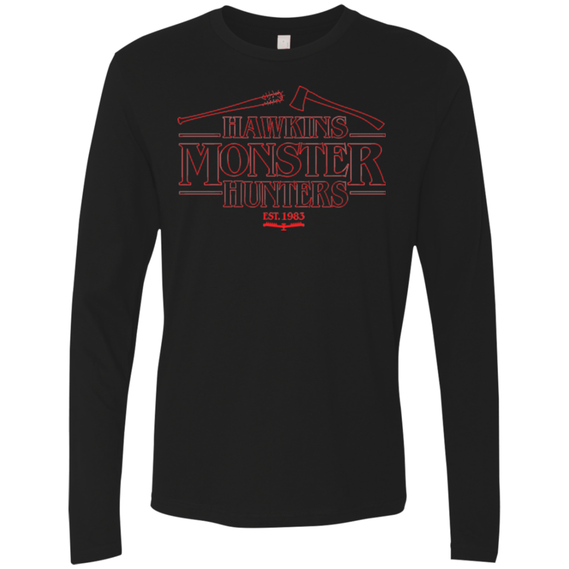 T-Shirts Black / Small Hawkins Monster Hunters Men's Premium Long Sleeve