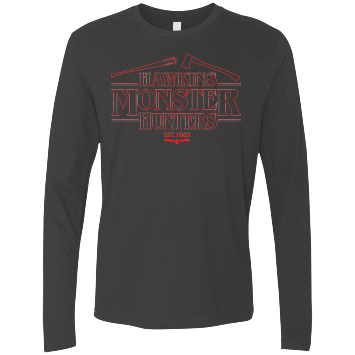 T-Shirts Heavy Metal / Small Hawkins Monster Hunters Men's Premium Long Sleeve
