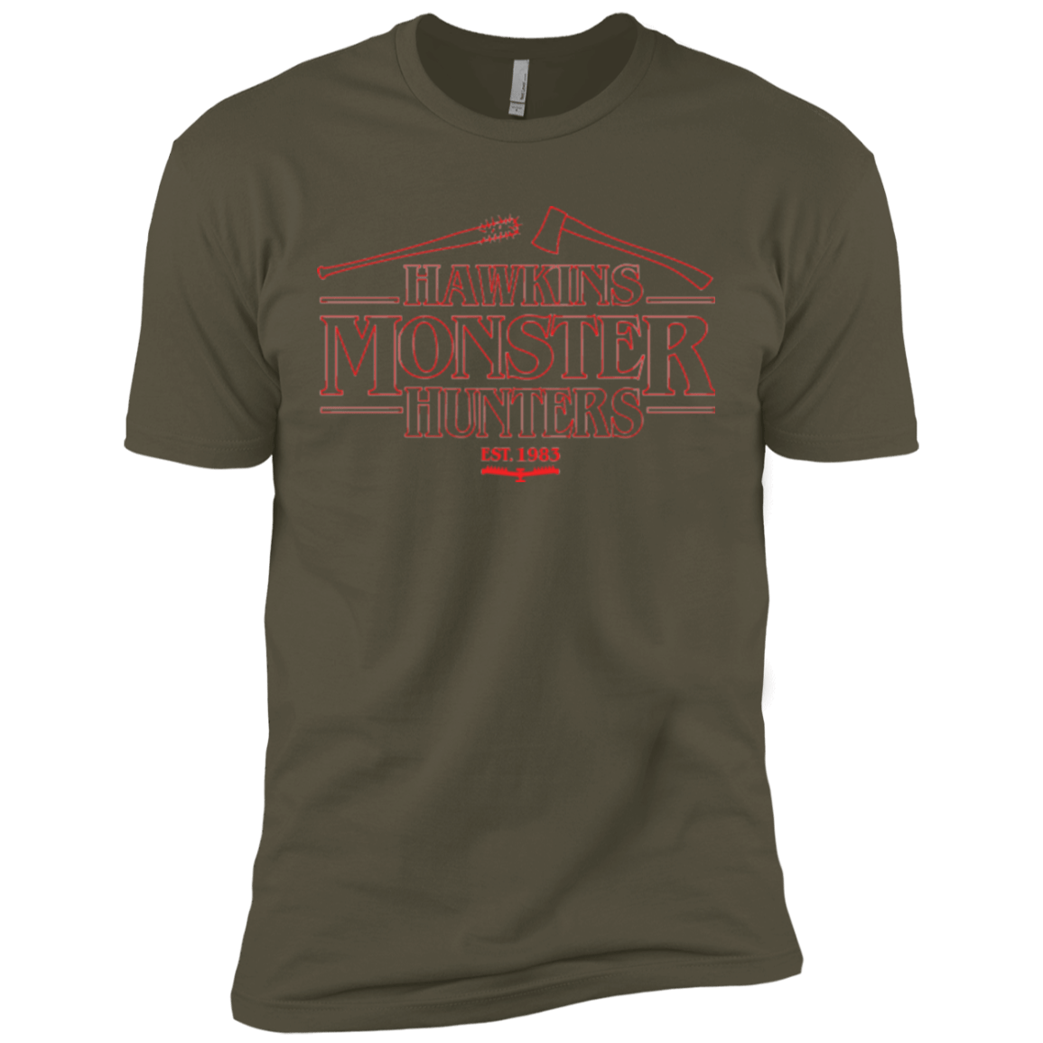 T-Shirts Military Green / X-Small Hawkins Monster Hunters Men's Premium T-Shirt