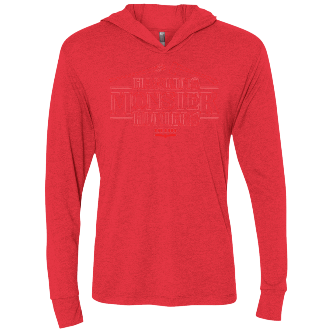 T-Shirts Vintage Red / X-Small Hawkins Monster Hunters Triblend Long Sleeve Hoodie Tee