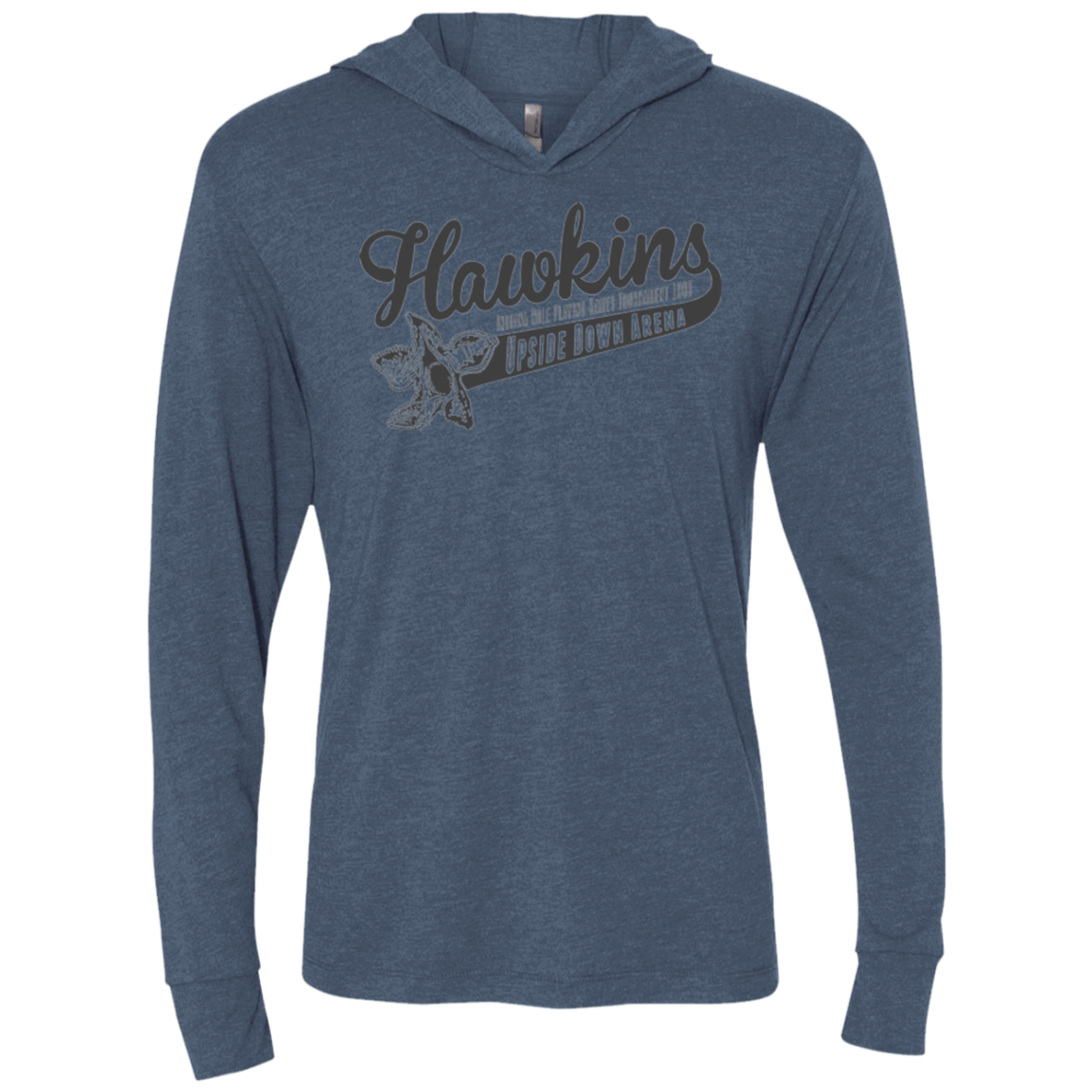 T-Shirts Indigo / X-Small Hawkins Role Playing Tournament Triblend Long Sleeve Hoodie Tee
