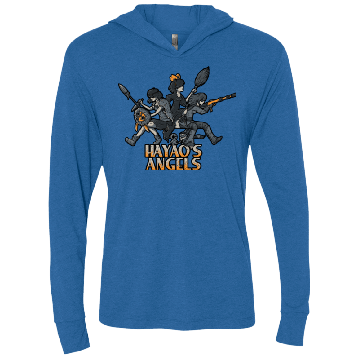 T-Shirts Vintage Royal / X-Small HAYAOS-ANGELS Triblend Long Sleeve Hoodie Tee