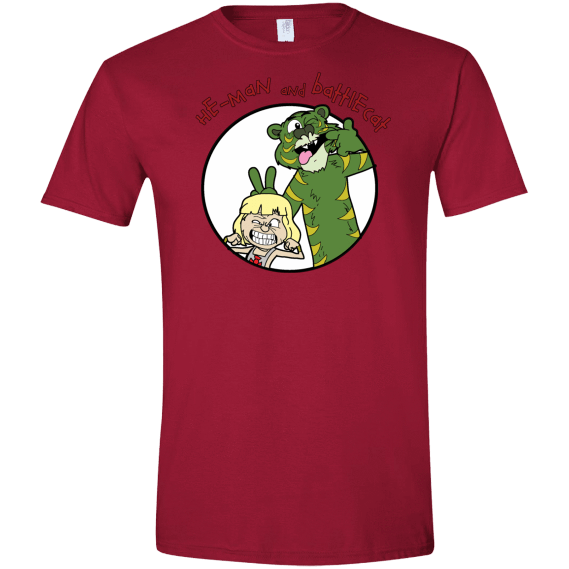 T-Shirts Cardinal Red / S He Man and Battlecat Men's Semi-Fitted Softstyle