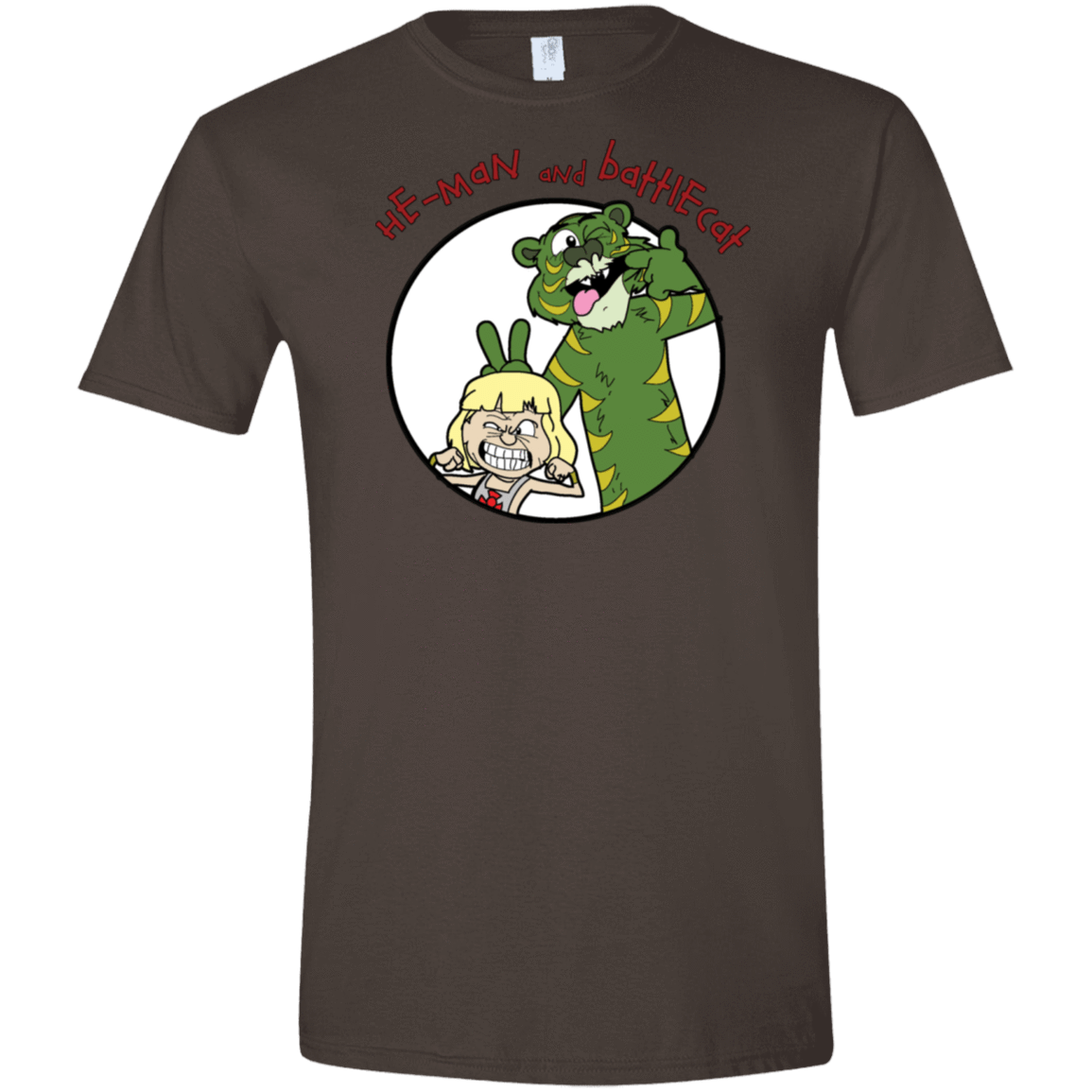 T-Shirts Dark Chocolate / S He Man and Battlecat Men's Semi-Fitted Softstyle