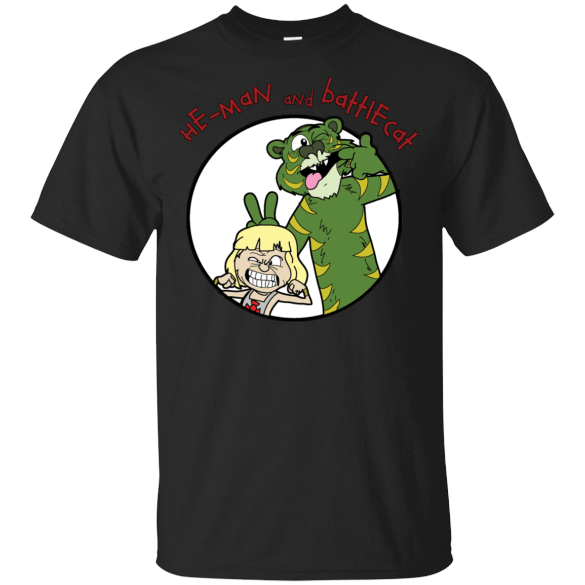 T-Shirts Black / S He Man and Battlecat T-Shirt