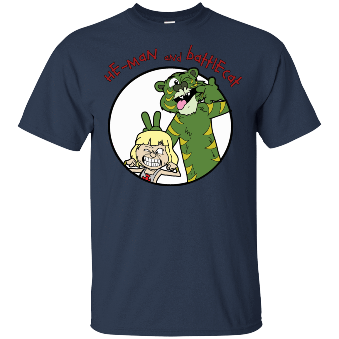 T-Shirts Navy / S He Man and Battlecat T-Shirt