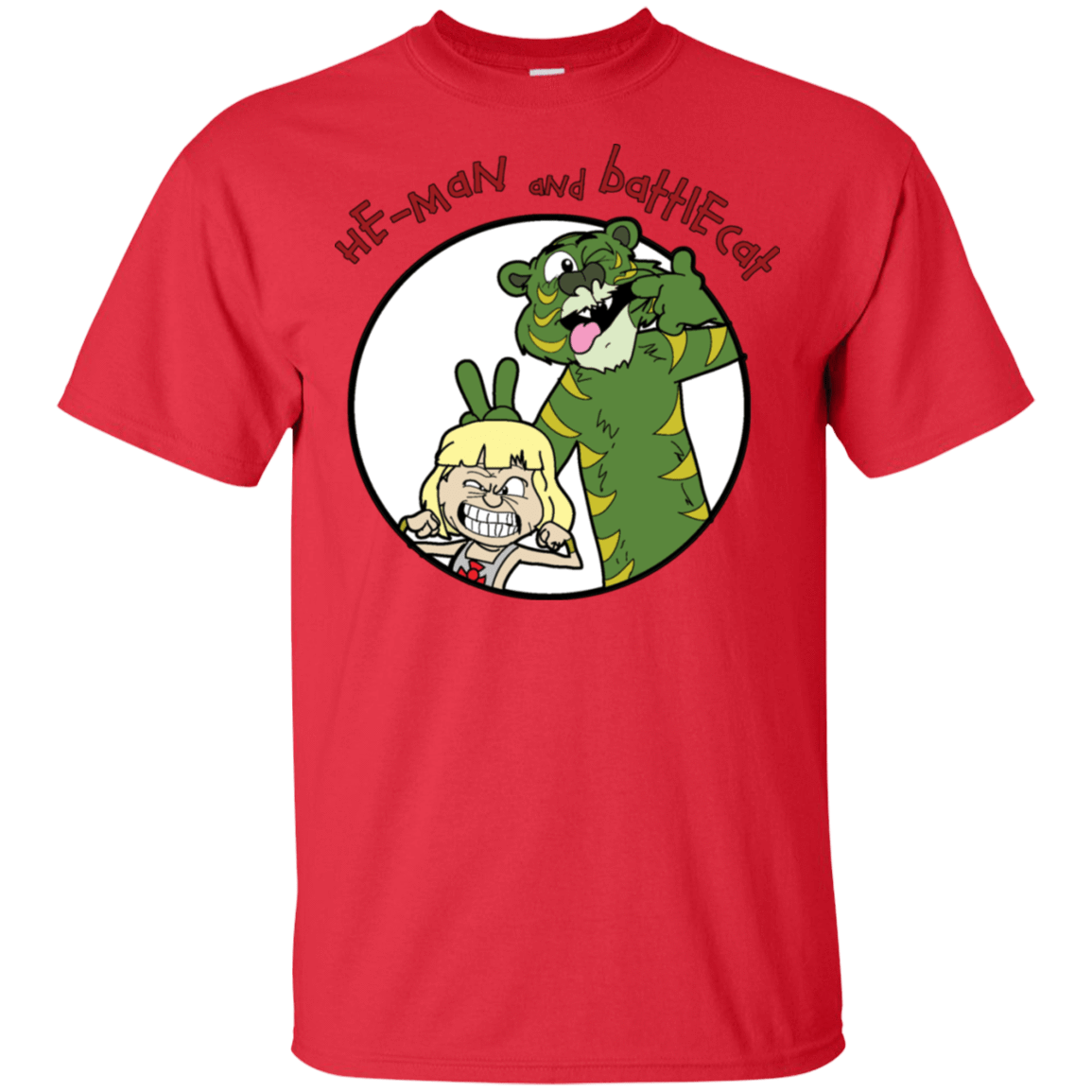 T-Shirts Red / S He Man and Battlecat T-Shirt