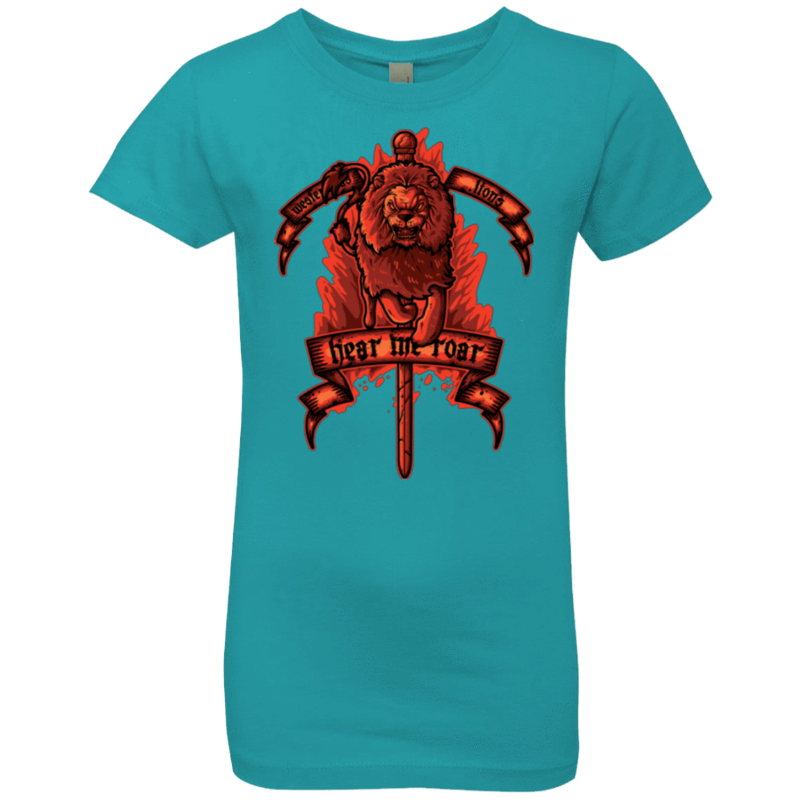 T-Shirts Tahiti Blue / YXS HEAR ME ROAR Girls Premium T-Shirt