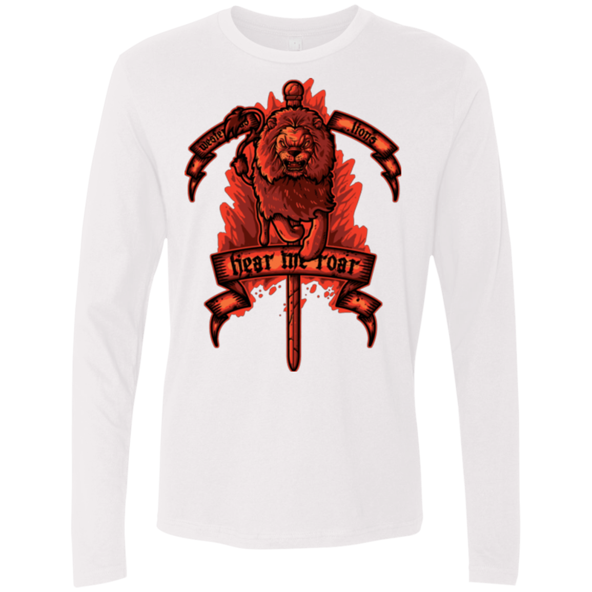 T-Shirts White / Small HEAR ME ROAR Men's Premium Long Sleeve