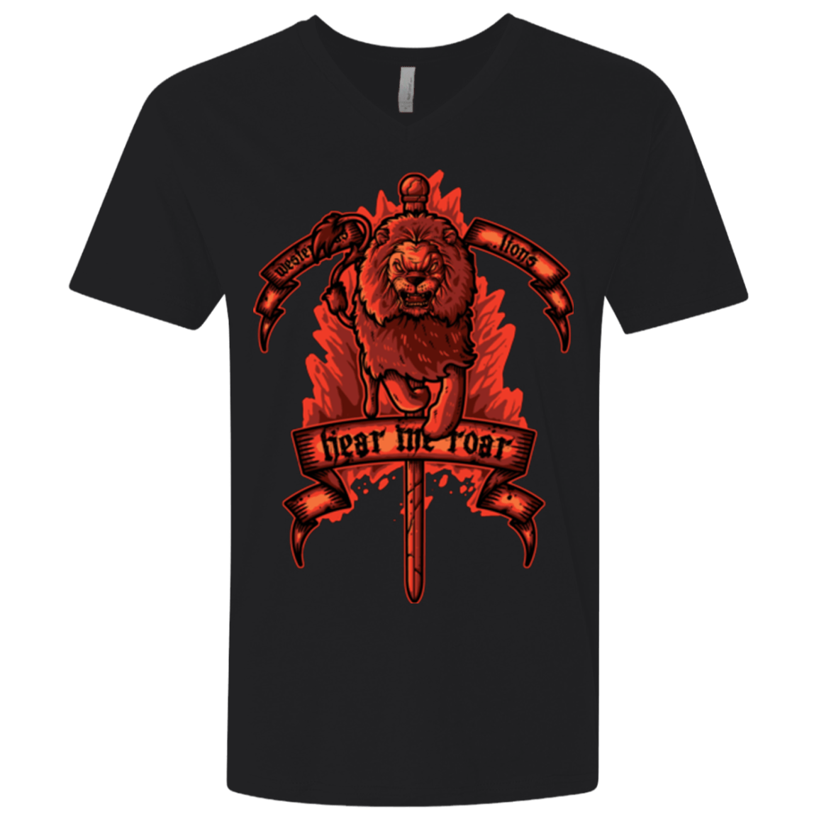 T-Shirts Black / X-Small HEAR ME ROAR Men's Premium V-Neck