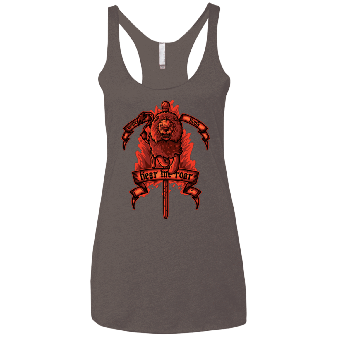 T-Shirts Macchiato / X-Small HEAR ME ROAR Women's Triblend Racerback Tank