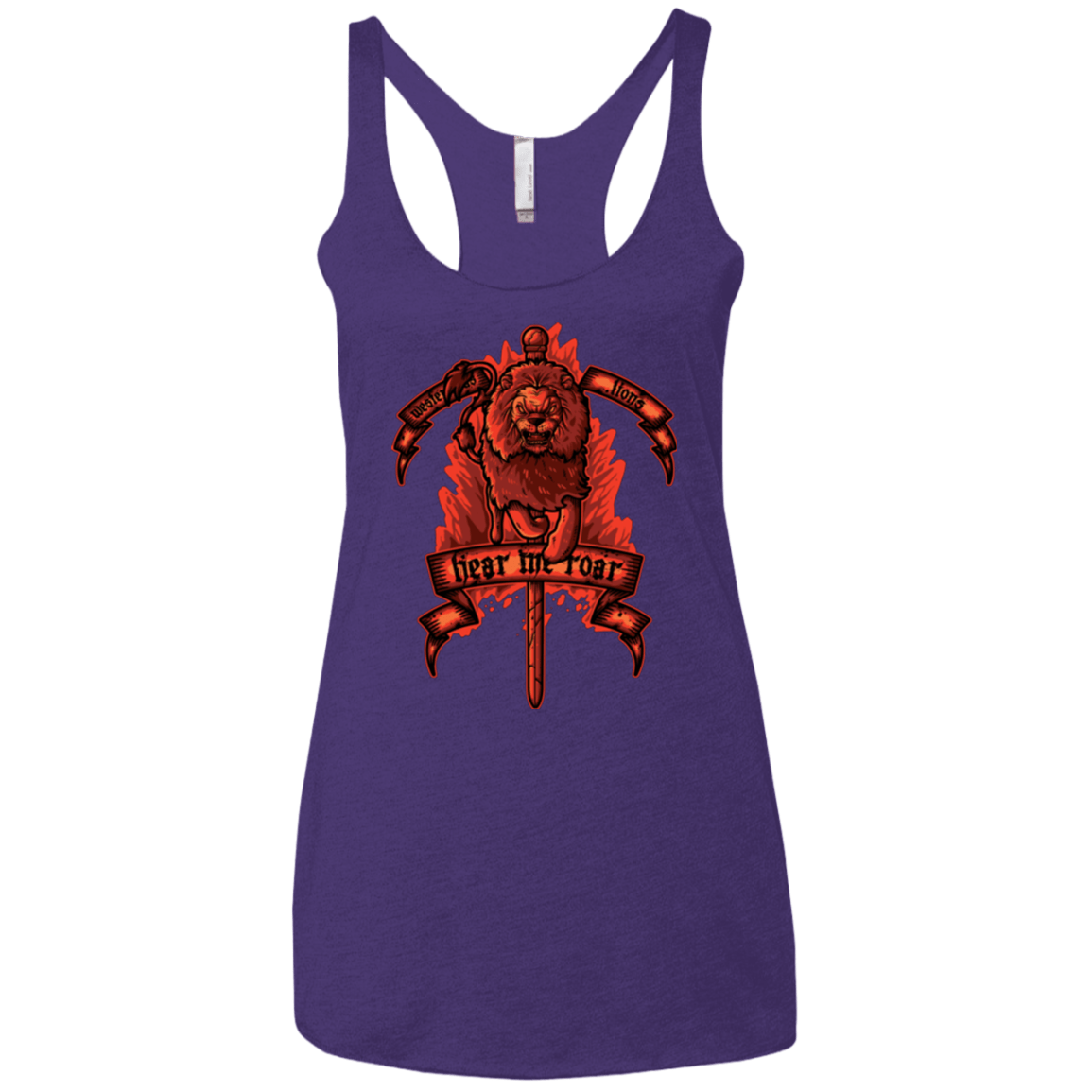 T-Shirts Purple / X-Small HEAR ME ROAR Women's Triblend Racerback Tank