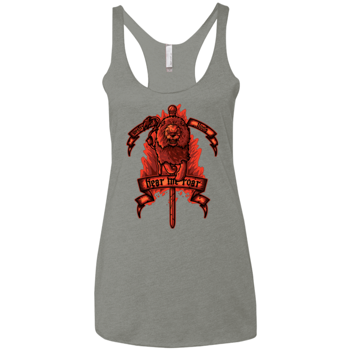 T-Shirts Venetian Grey / X-Small HEAR ME ROAR Women's Triblend Racerback Tank