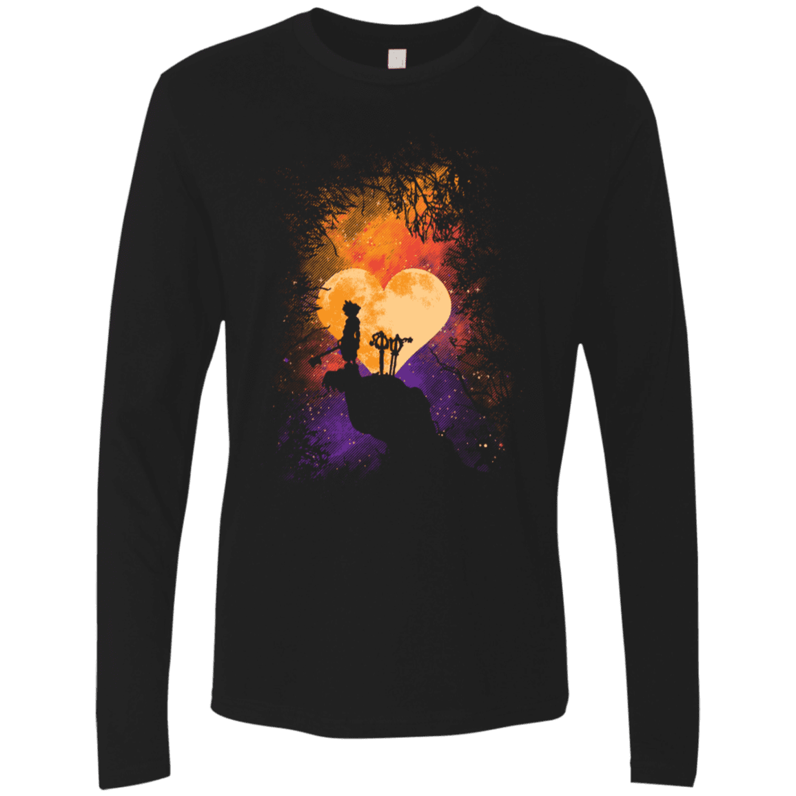 T-Shirts Black / S Heart Of Gold Men's Premium Long Sleeve