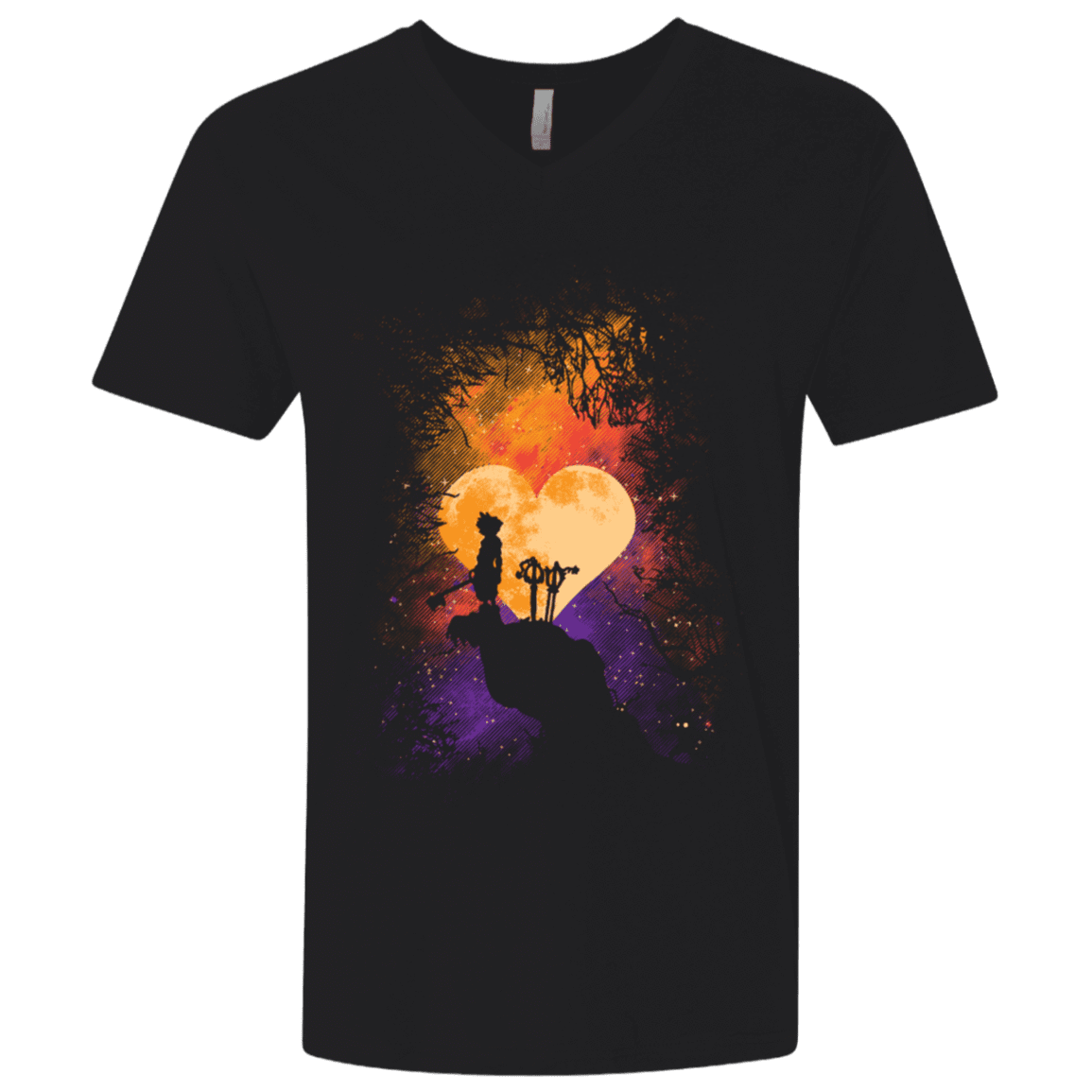 T-Shirts Black / X-Small Heart Of Gold Men's Premium V-Neck