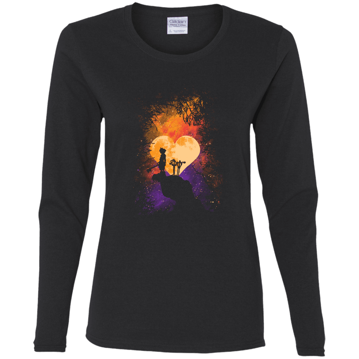 T-Shirts Black / S Heart Of Gold Women's Long Sleeve T-Shirt