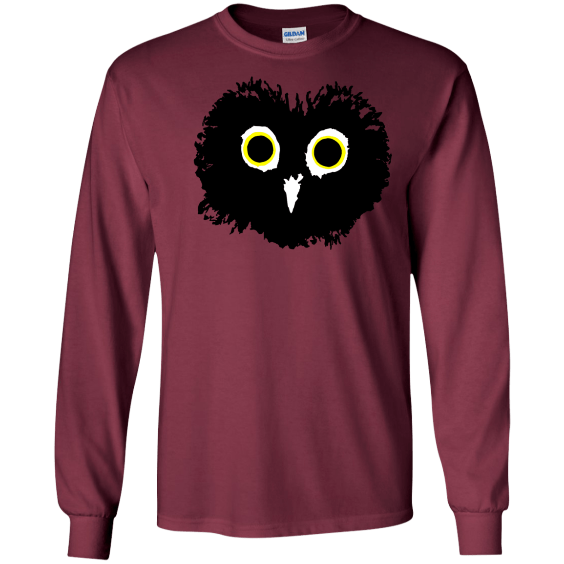 T-Shirts Maroon / S Heart Owls Men's Long Sleeve T-Shirt
