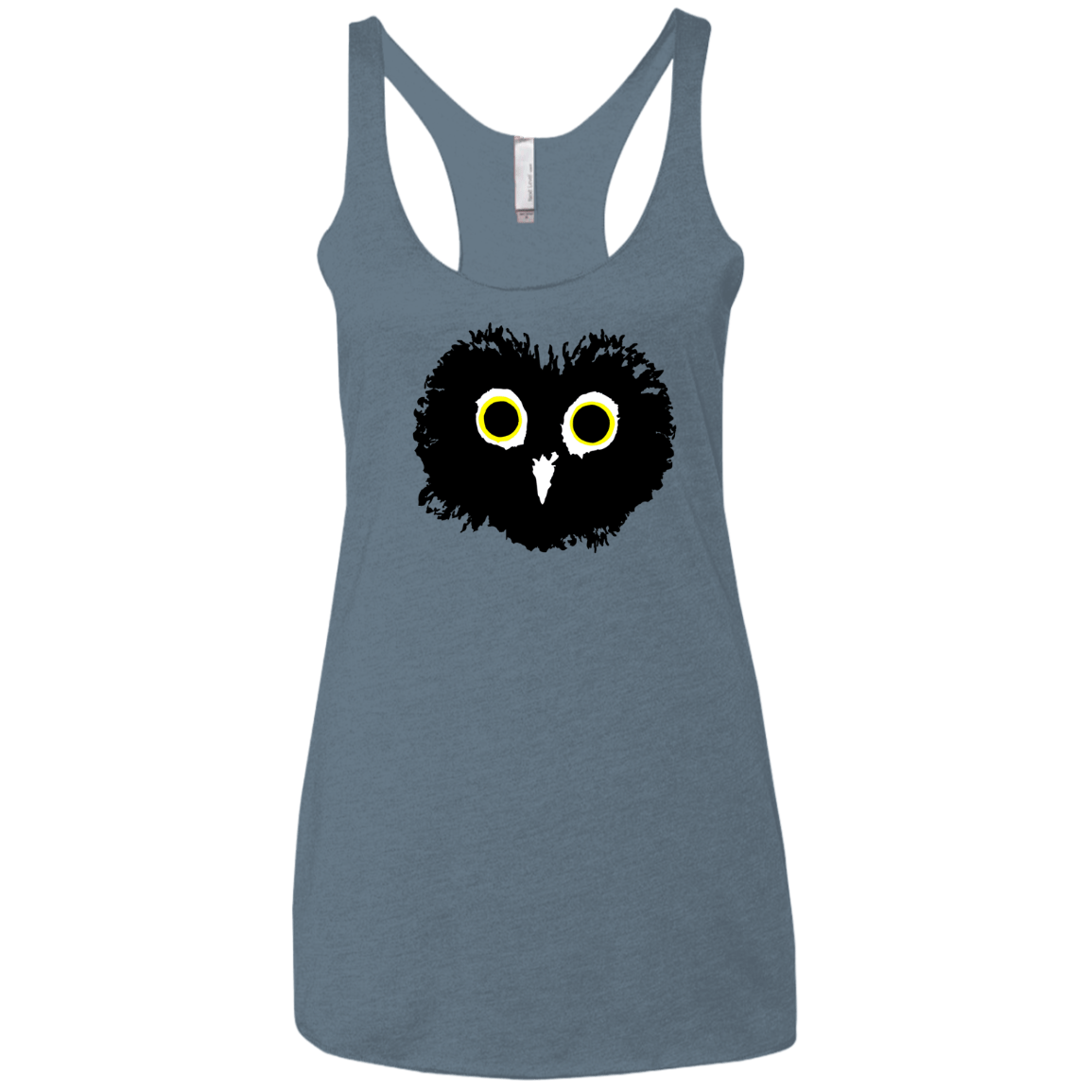 T-Shirts Indigo / X-Small Heart Owls Women's Triblend Racerback Tank