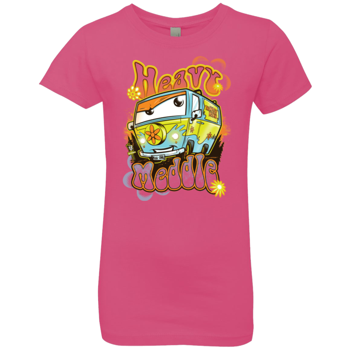 T-Shirts Hot Pink / YXS Heavy Meddle Girls Premium T-Shirt