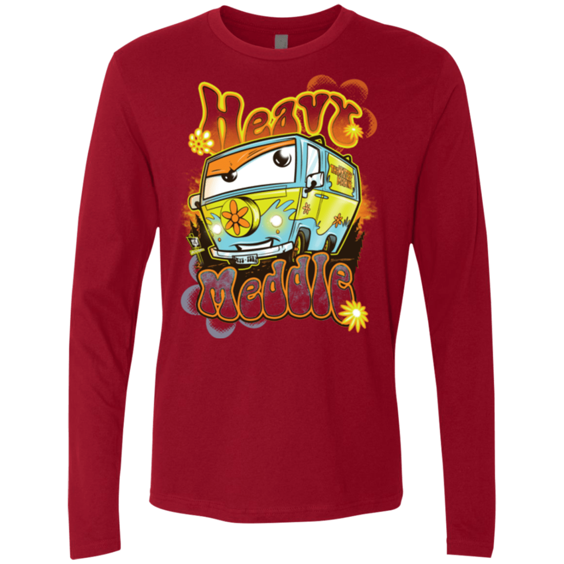 T-Shirts Cardinal / Small Heavy Meddle Men's Premium Long Sleeve
