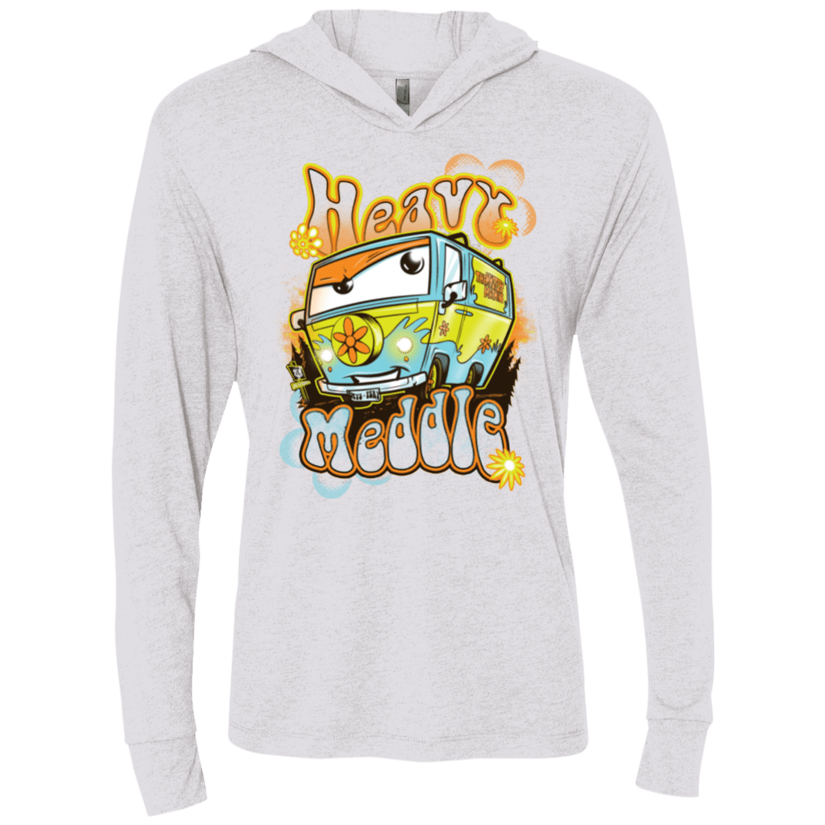 T-Shirts Heather White / X-Small Heavy Meddle Triblend Long Sleeve Hoodie Tee