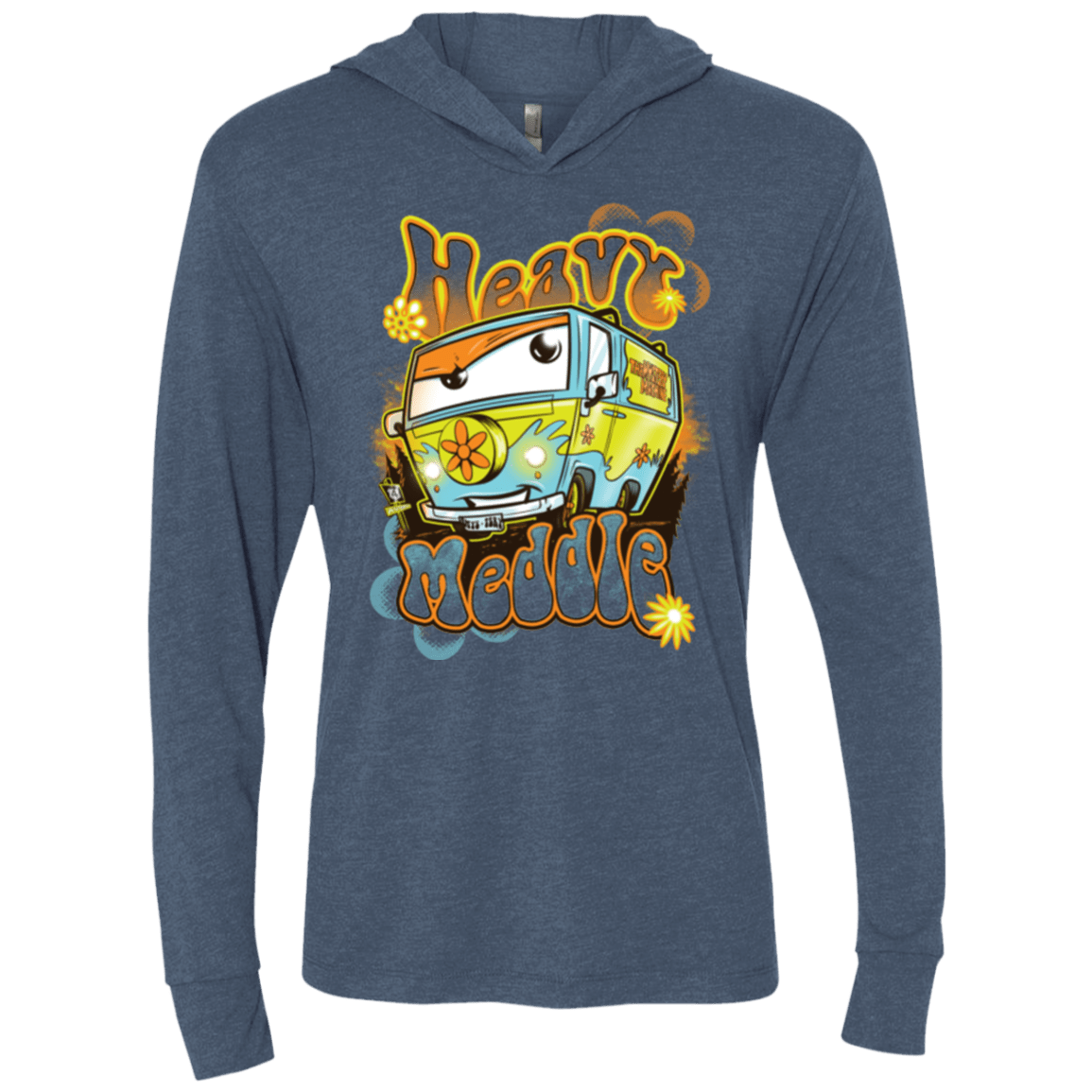 T-Shirts Indigo / X-Small Heavy Meddle Triblend Long Sleeve Hoodie Tee