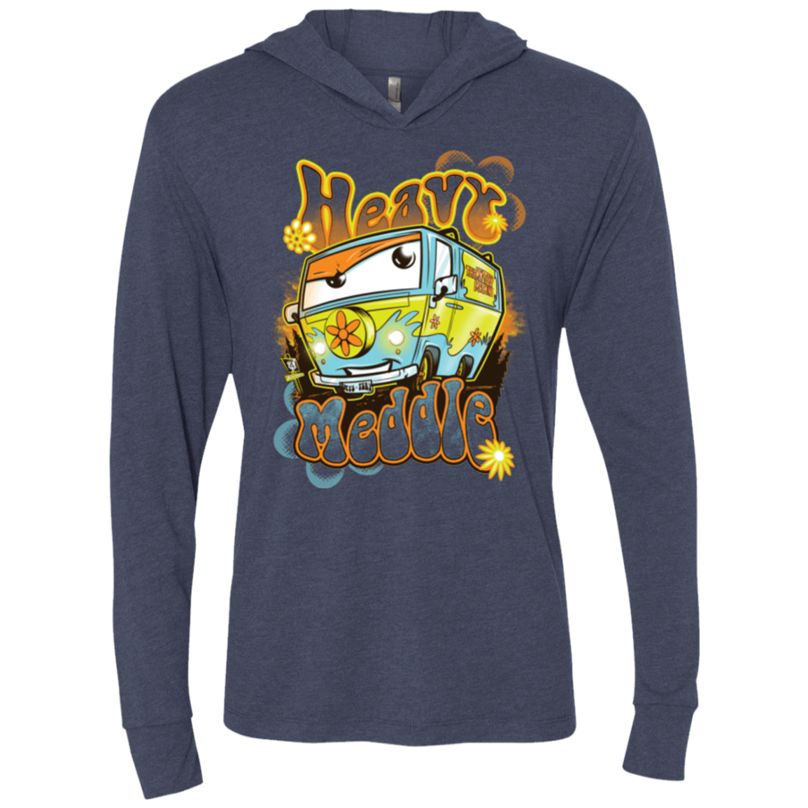 T-Shirts Vintage Navy / X-Small Heavy Meddle Triblend Long Sleeve Hoodie Tee