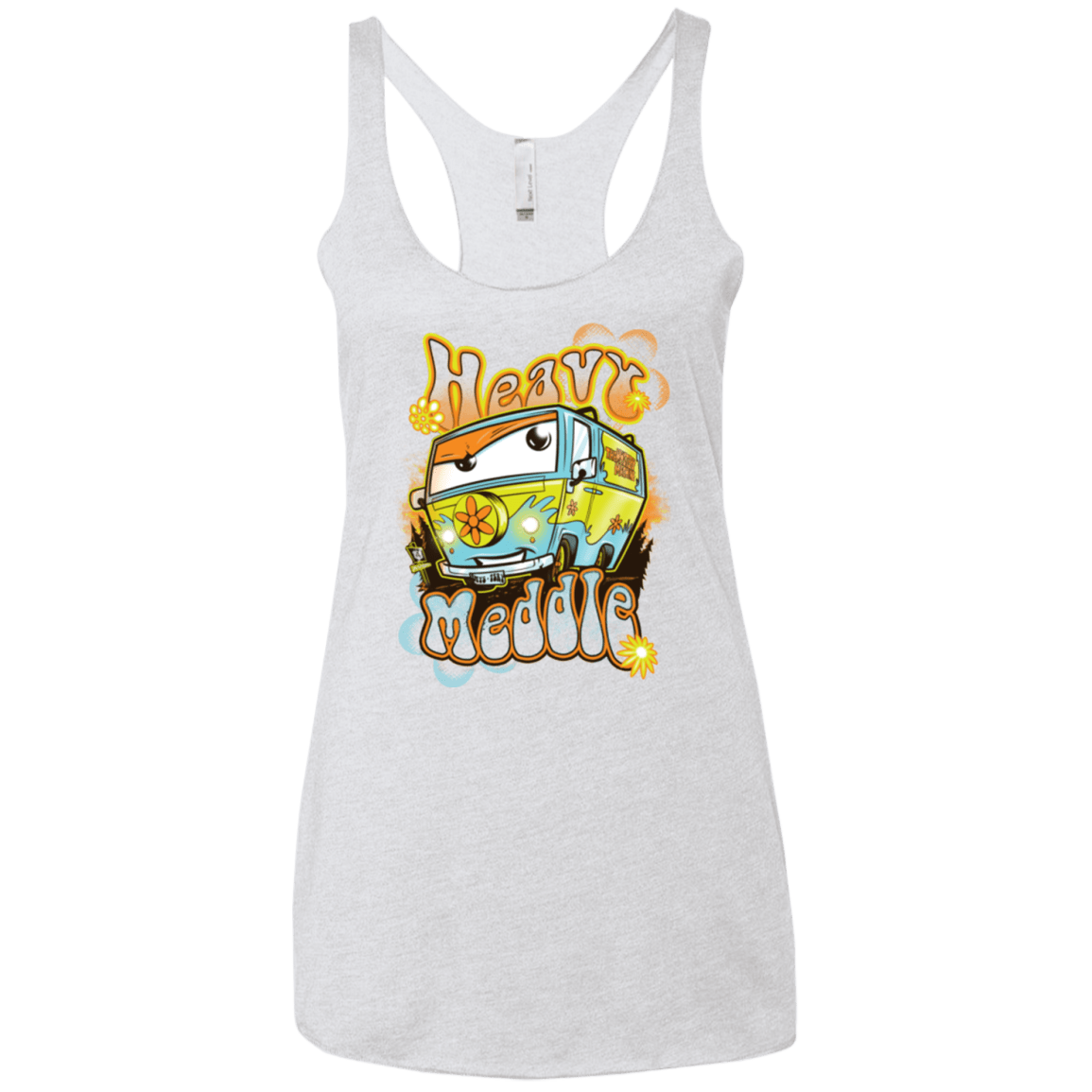 T-Shirts Heather White / X-Small Heavy Meddle Women's Triblend Racerback Tank