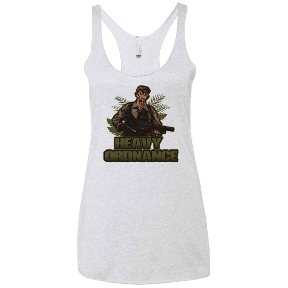 T-Shirts Heather White / X-Small Heavy Ordnance Women's Triblend Racerback Tank