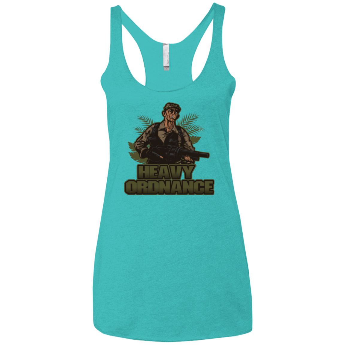 T-Shirts Tahiti Blue / X-Small Heavy Ordnance Women's Triblend Racerback Tank