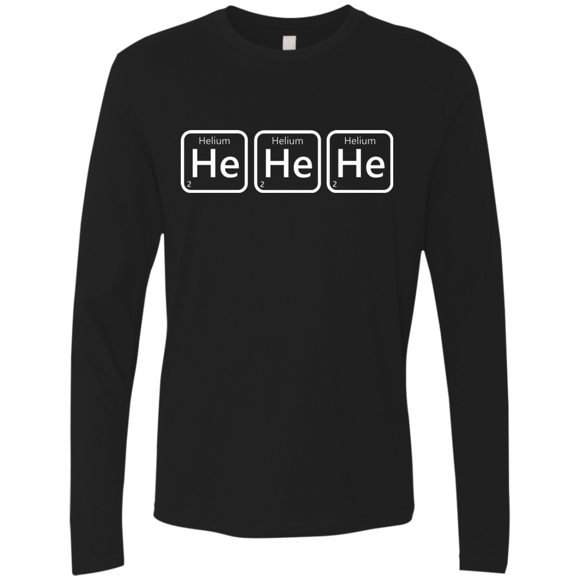 T-Shirts Black / S Hehehe Men's Premium Long Sleeve