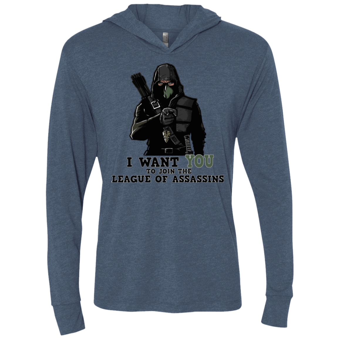 T-Shirts Indigo / X-Small Heir to the Demon Triblend Long Sleeve Hoodie Tee