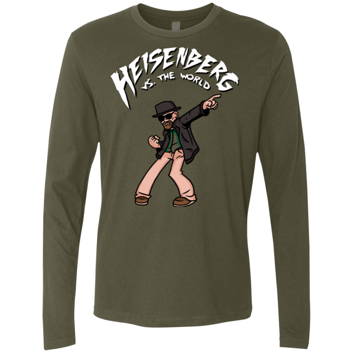 T-Shirts Military Green / Small Heisenberg vs the World Men's Premium Long Sleeve